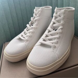 Rothy's The High Top Sneaker Men Size 9 Bright White Casual Shoes